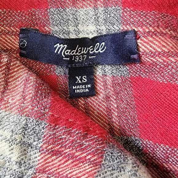 Madewell Flanel Plaid Long sleeve button up - Picture 9 of 10